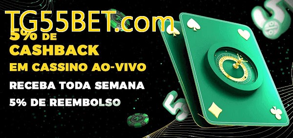 Promoções do cassino ao Vivo TG55BET.com